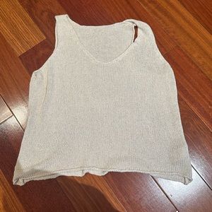 Brandy Melville Knit Oatmeal Cropped Tank